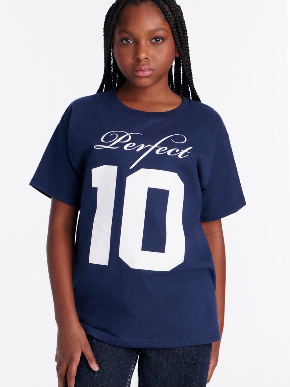 NWT FASHION NOVA Mini Perfect 10 Short Sleeve Tee - Navy